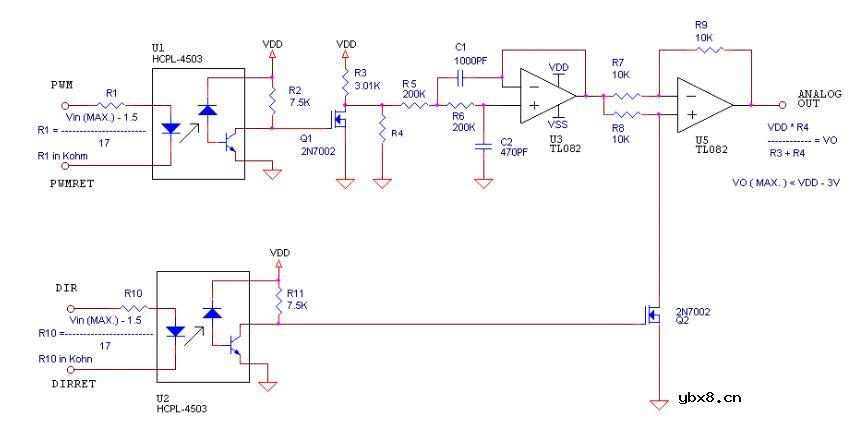 PWM转换为模拟量电压的电路介绍