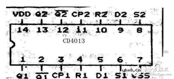 cd4013引脚图及功能