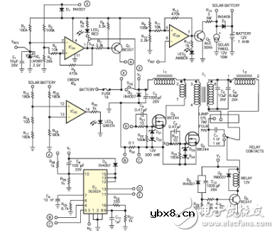 5v太阳能路灯电路图大全（四款5v太阳能路灯原理图详解）