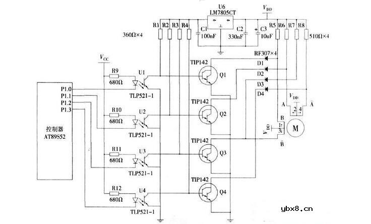 步进电机驱动电路图大全（六款二相步进电机/三相反应式/LT2221驱动电路）
