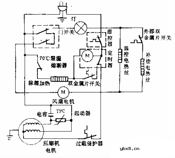 华凌牌BCD-178W、BCD-182W型电冰箱电路
