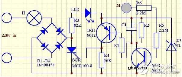 简易触摸开关电路图大全（可控硅/电阻桥/单金属片触摸开关电路）
