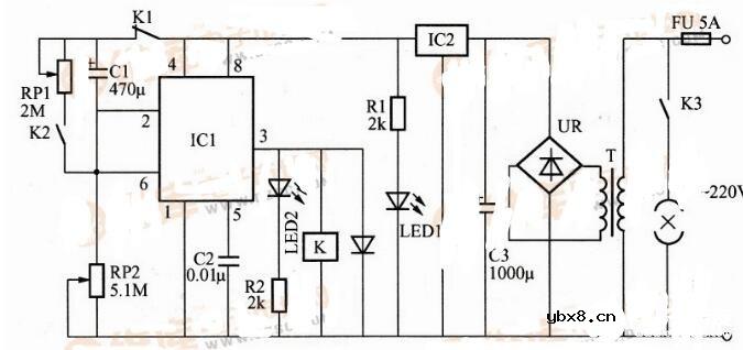 两款循环定时控制器电路图解析