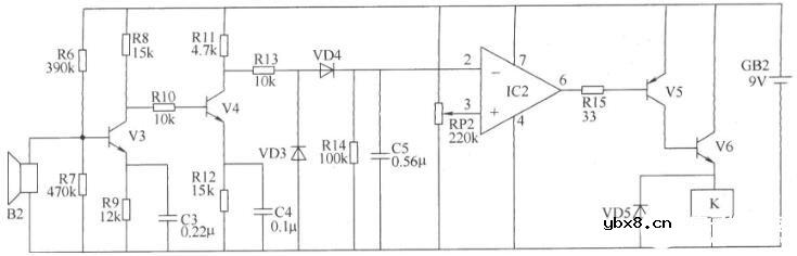 超声波遥控开关电路图