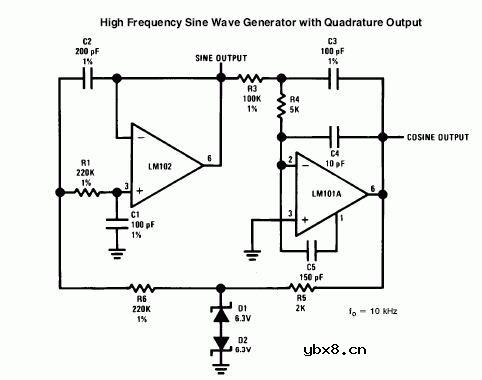 高频正弦波发生器电路图
