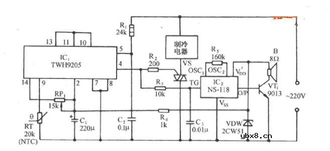 冷关断式温度控制电路图_低温冷关断式温度控制电路图