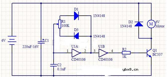 两款直流马达速度控制电路图解析