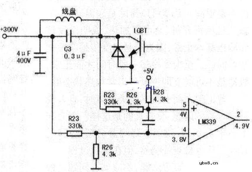 美的电磁炉放电后不加热检修电路