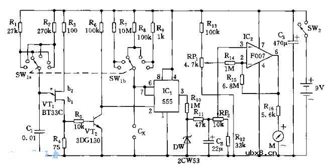 电容测试仪电路图