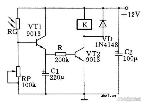 实用的光控延时开关电路图