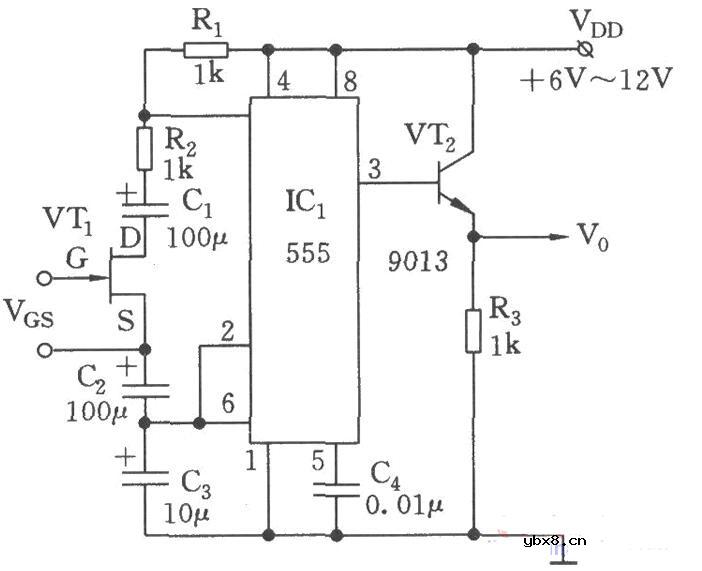 基于555组成的压控振荡器电路