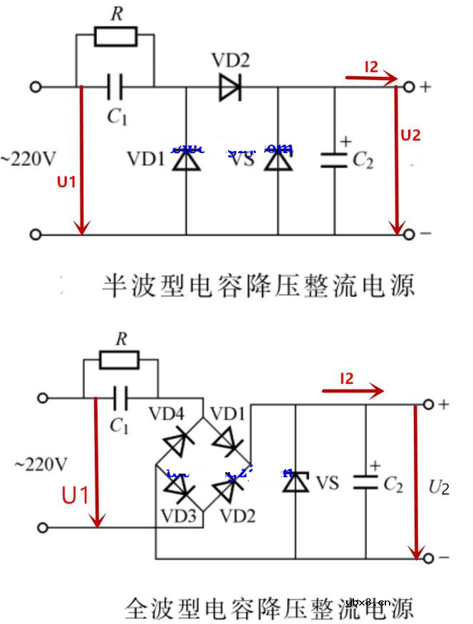 低成本的阻容降压电路原理图分析