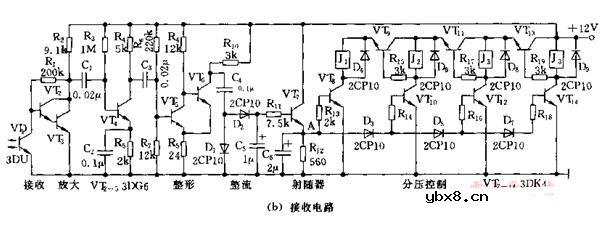 四通道红外遥控电路图