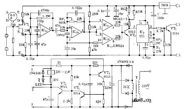 两款被动式红外报警器电路图