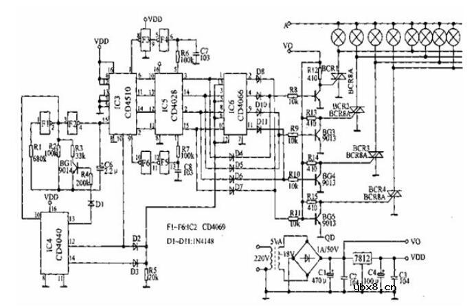 三款流水灯控制电路图分享