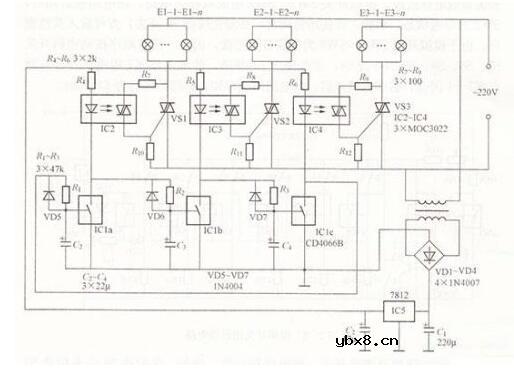 三款流水灯控制电路图分享