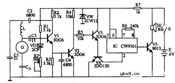 防盗报警器电路图