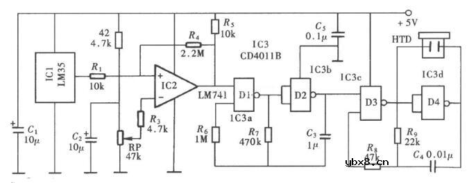 超温监测警示电路图_超温监测无线电警示电路图