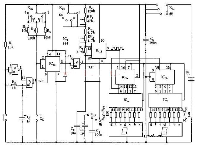 电容测试仪电路图