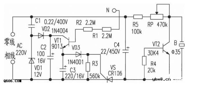 触摸式报警器电路图
