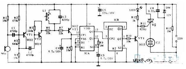 选频声控电路图_选频声控开关电路