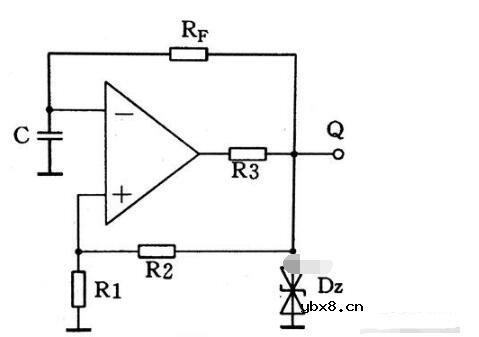 集成运放组成的多谐振荡器电路