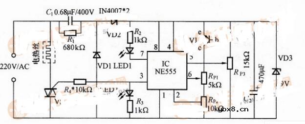 电热毯温控器电路图