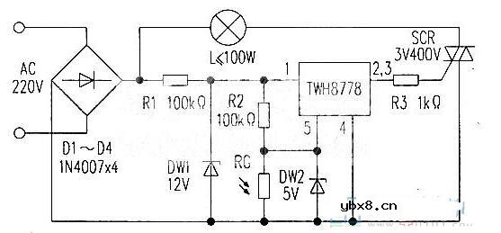 路灯光控开关电路图
