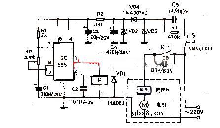 电风扇阵风控制器电路图