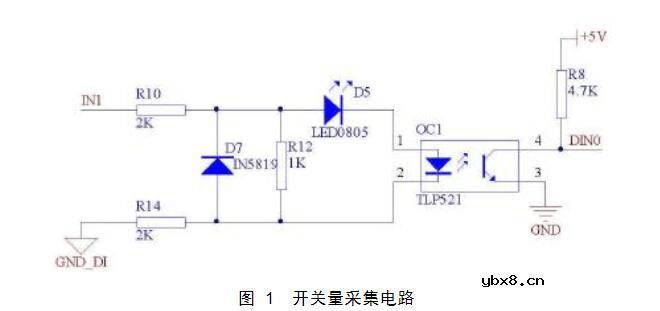 两列开关量信号采集电路图解析