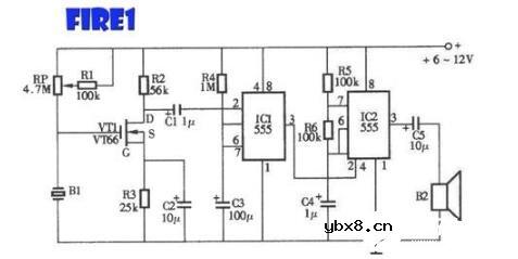 一个震动报警器电路图