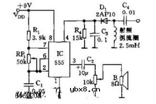 由555构成的音频振荡器电路