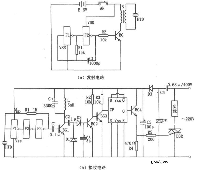 超声波遥控开关电路图