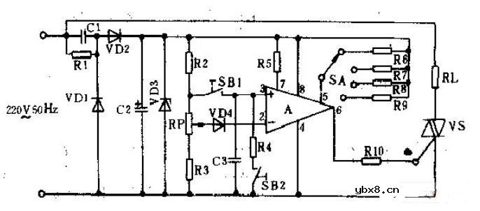 多挡定时器电路图_多档可选定时器电路图