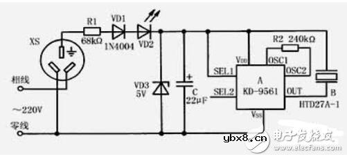 漏电报警插座电路图详解