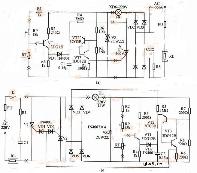 两款无触点恒温器控制电路解析