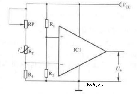 采用温度传感器构成的温度控制电路图