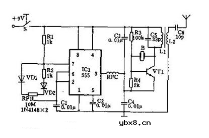 无线遥控器电路图制作