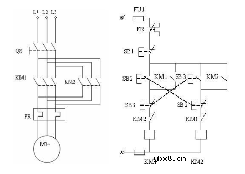 三相交流电动机正反转互锁电路的分析