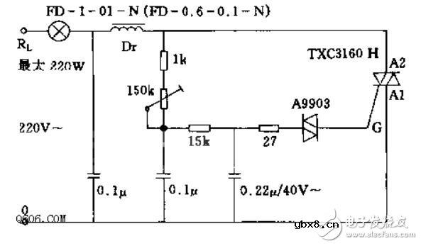 多款双向晶闸管调光电路