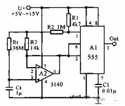简单的1小时定时器电路图