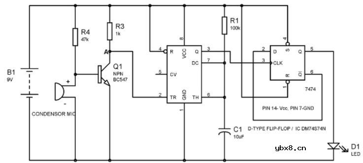 拍手开关电路的原理解析
