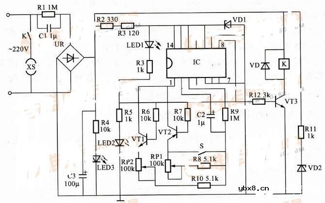 两款循环定时控制器电路图解析