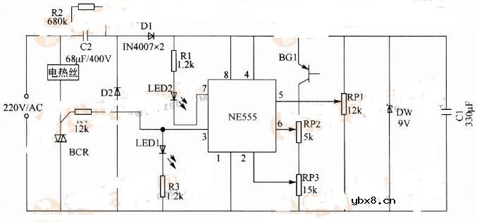电热毯温控器电路图