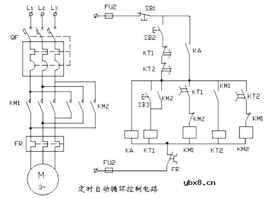电动机控制电路图原理讲解（定时自动循环电路/降压起动控制电路/多地控制电路）