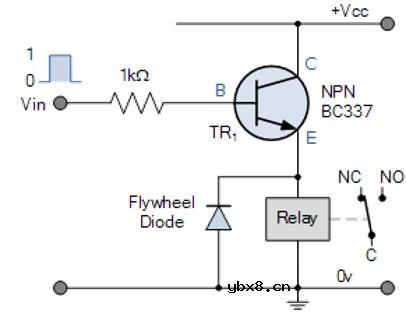 继电器与开关电路分析（JS20单结晶体管时间继电器电路/发射极跟随器继电器开关电路/音频信号控制继电器开