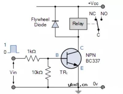 电子开关电路图原理（自动关机电路/电源开关电路/NPN继电器开关电路）