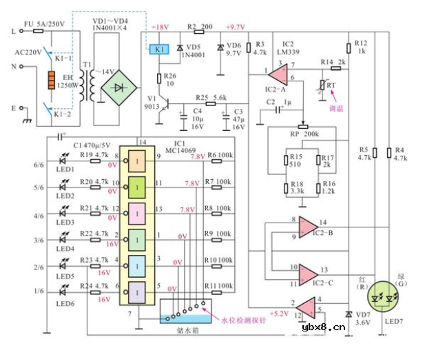 热水器电路图讲解和实物图