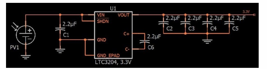 一种围绕无感式DC/DC变换器和太阳能电池构成的3.3V电源电路
