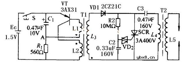 电子点火器电路图（燃气热水器电子点火器电路/汽车电子点火器电路/电子点火器电路）
